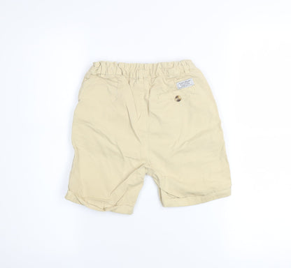 Thomas Brown Boys Beige Chino Shorts 8-9 Years Casual Cotton Twill