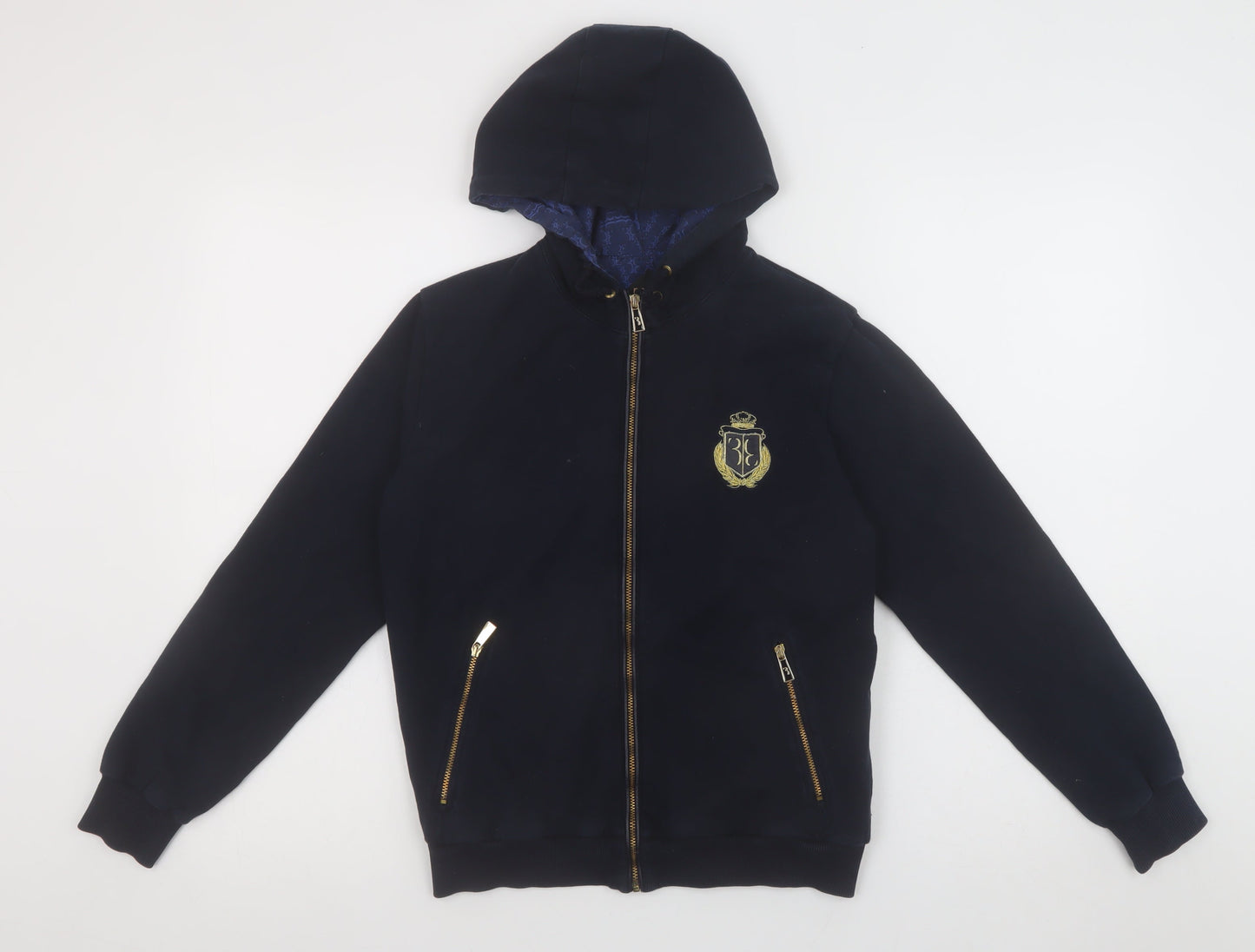 Girls UK Size 11-12 Years 3 Italian Couture Black Full Zip Hoodie