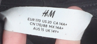 Girls UK Size 14 Years H&M Black Pullover Hoodie