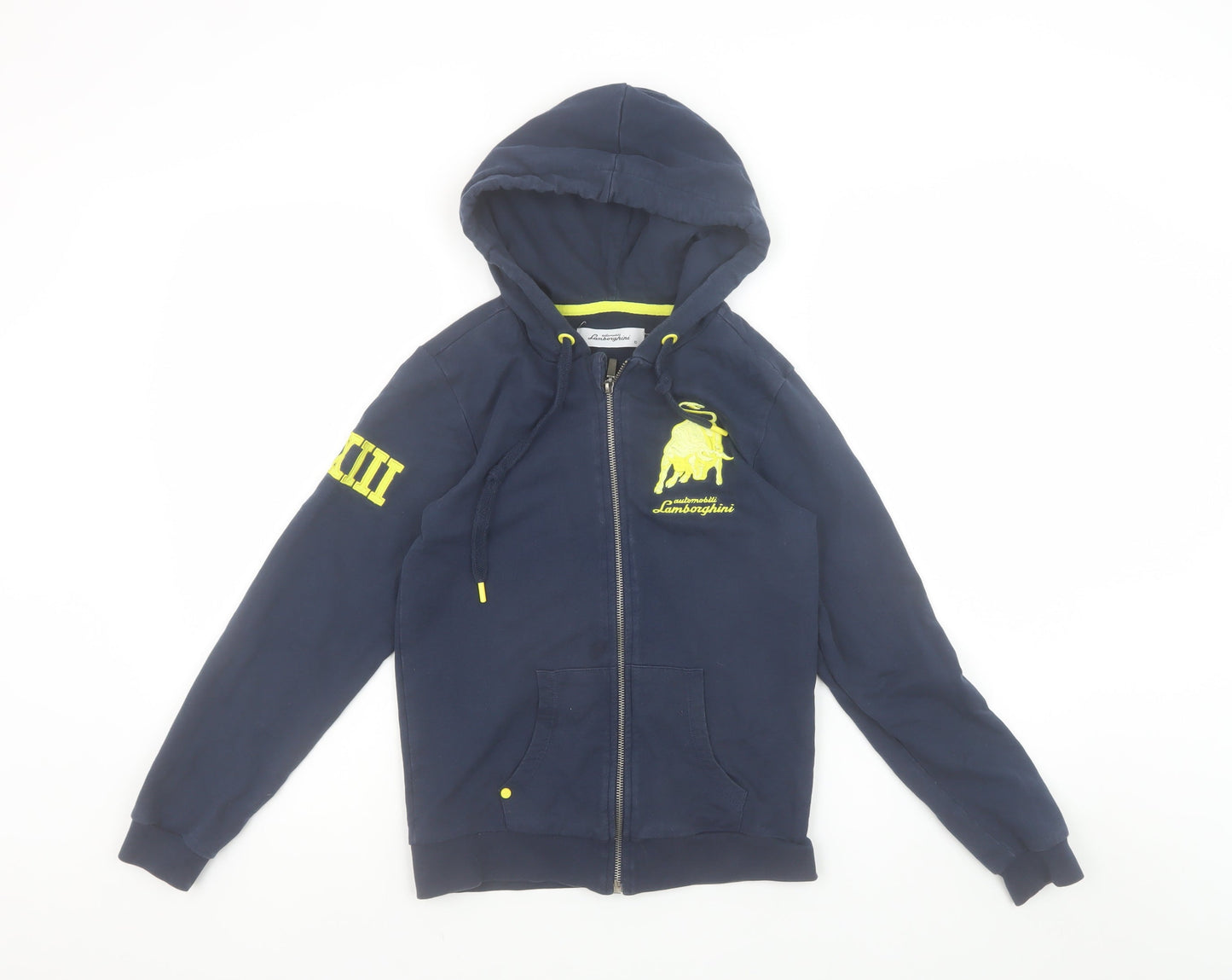 Womens UK Size 10 Automobili Lamborghini Blue Full Zip Hoodie