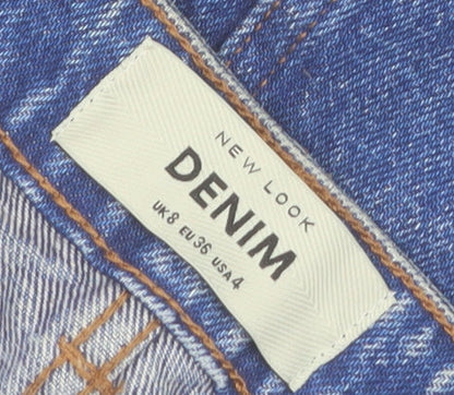 Womens UK Size 8 New Look Straight & Pencil Denim Skirt