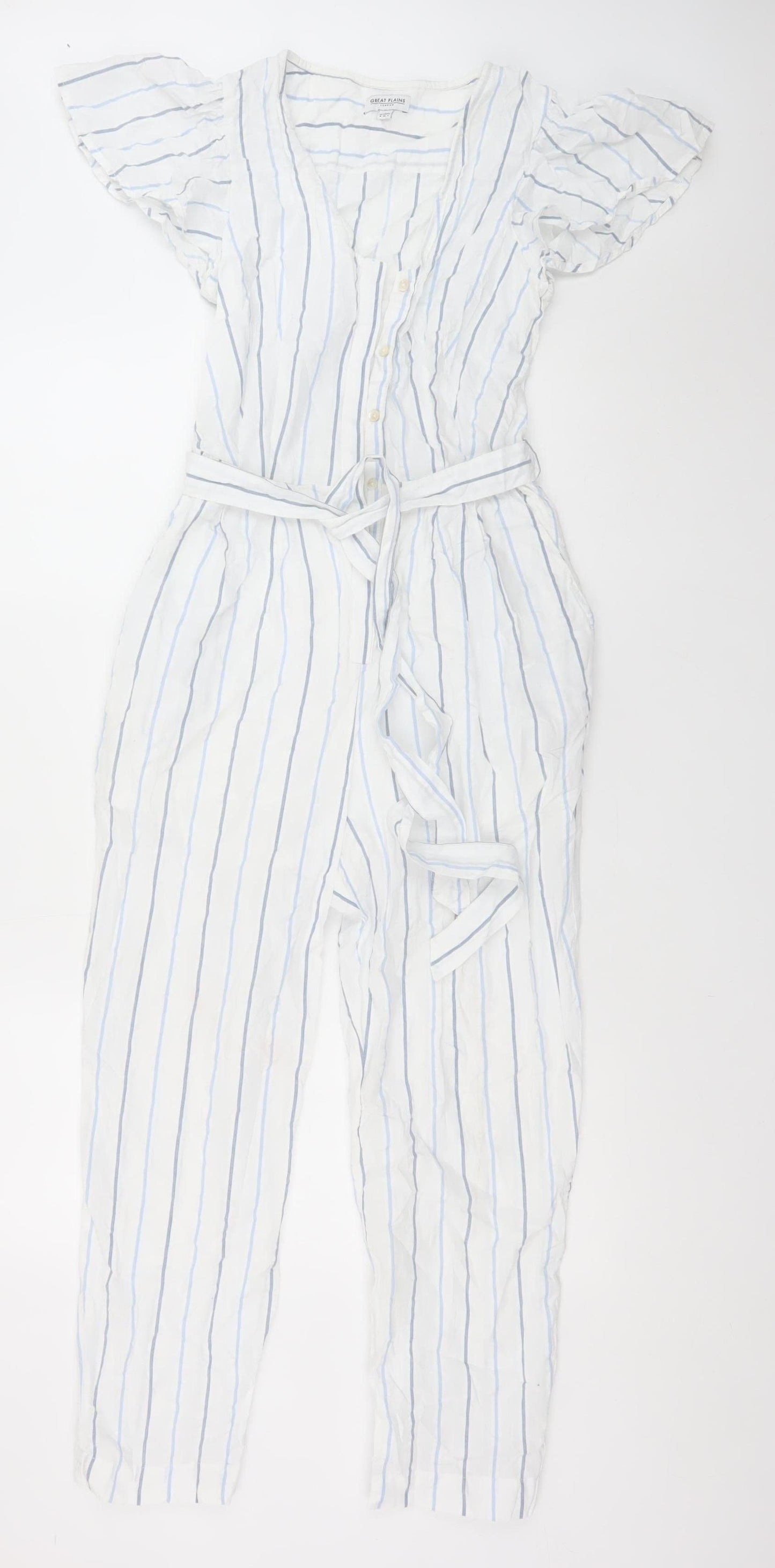Womens UK Size 8 Great Plains One-Piece White Jumpsuit