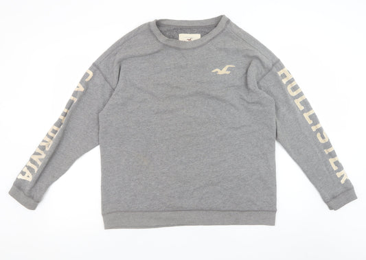 Mens UK Size S Hollister Grey Pullover Sweatshirt