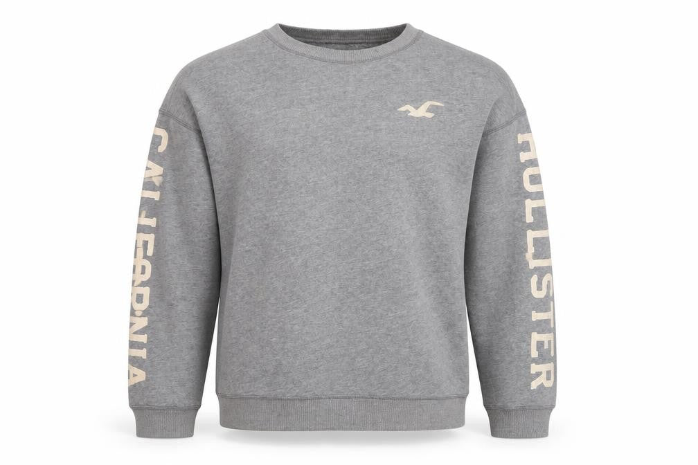 Mens UK Size S Hollister Grey Pullover Sweatshirt