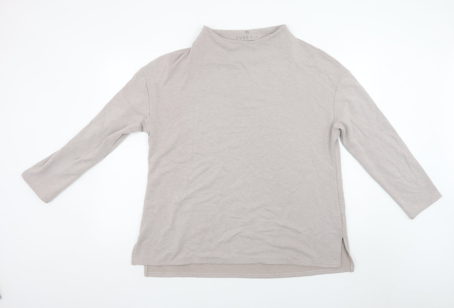 Womens UK Size XL Free Fly Beige Pullover Sweatshirt