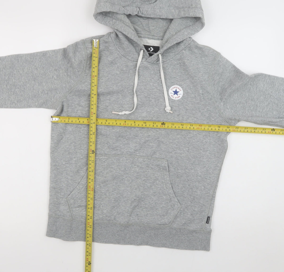 Mens UK Size M Converse Grey Pullover Hoodie