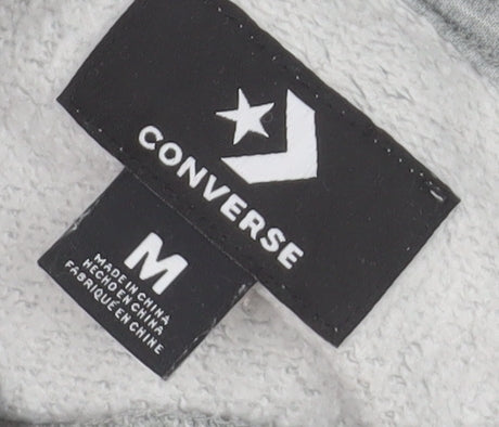 Mens UK Size M Converse Grey Pullover Hoodie