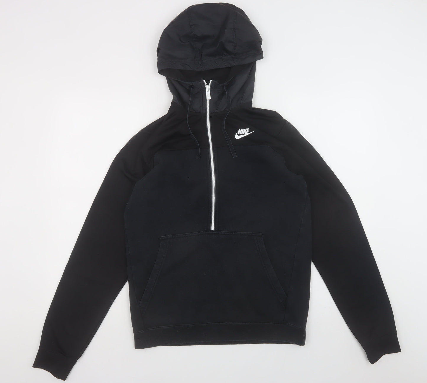 Mens UK Size S Nike Black 1/2 Zip Hoodie