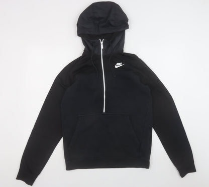 Mens UK Size S Nike Black 1/2 Zip Hoodie