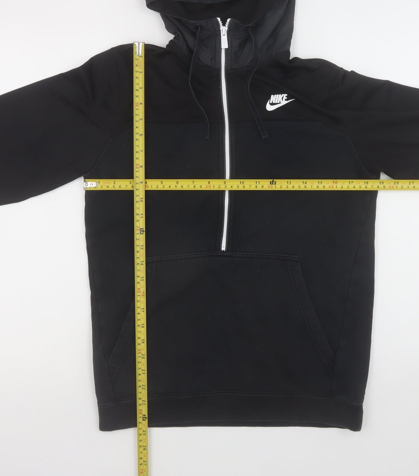 Mens UK Size S Nike Black 1/2 Zip Hoodie