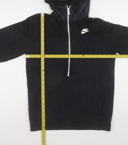 Mens UK Size S Nike Black 1/2 Zip Hoodie