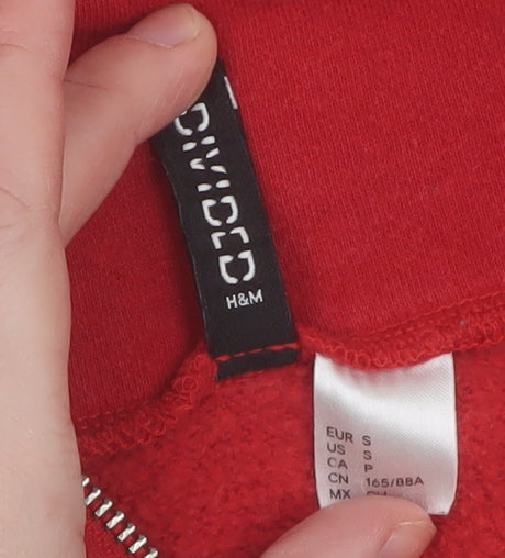 Womens UK Size S H&M Red Pullover Sweatshirt