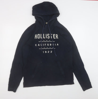 Mens UK Size S Hollister Blue Pullover Hoodie