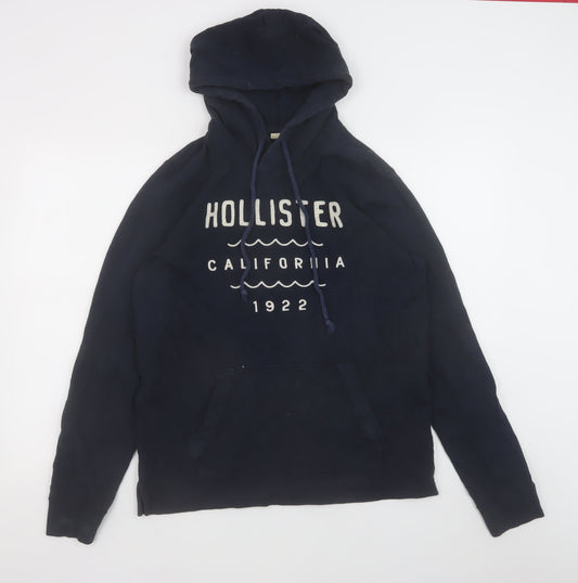 Mens UK Size S Hollister Blue Pullover Hoodie