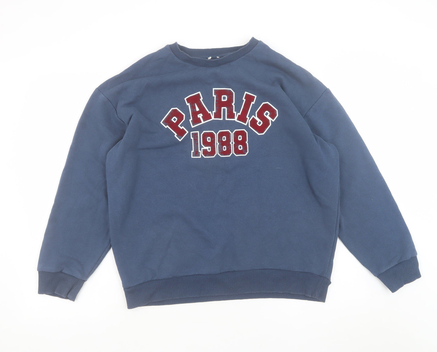Mens UK Size S River Island Blue Pullover Sweatshirt