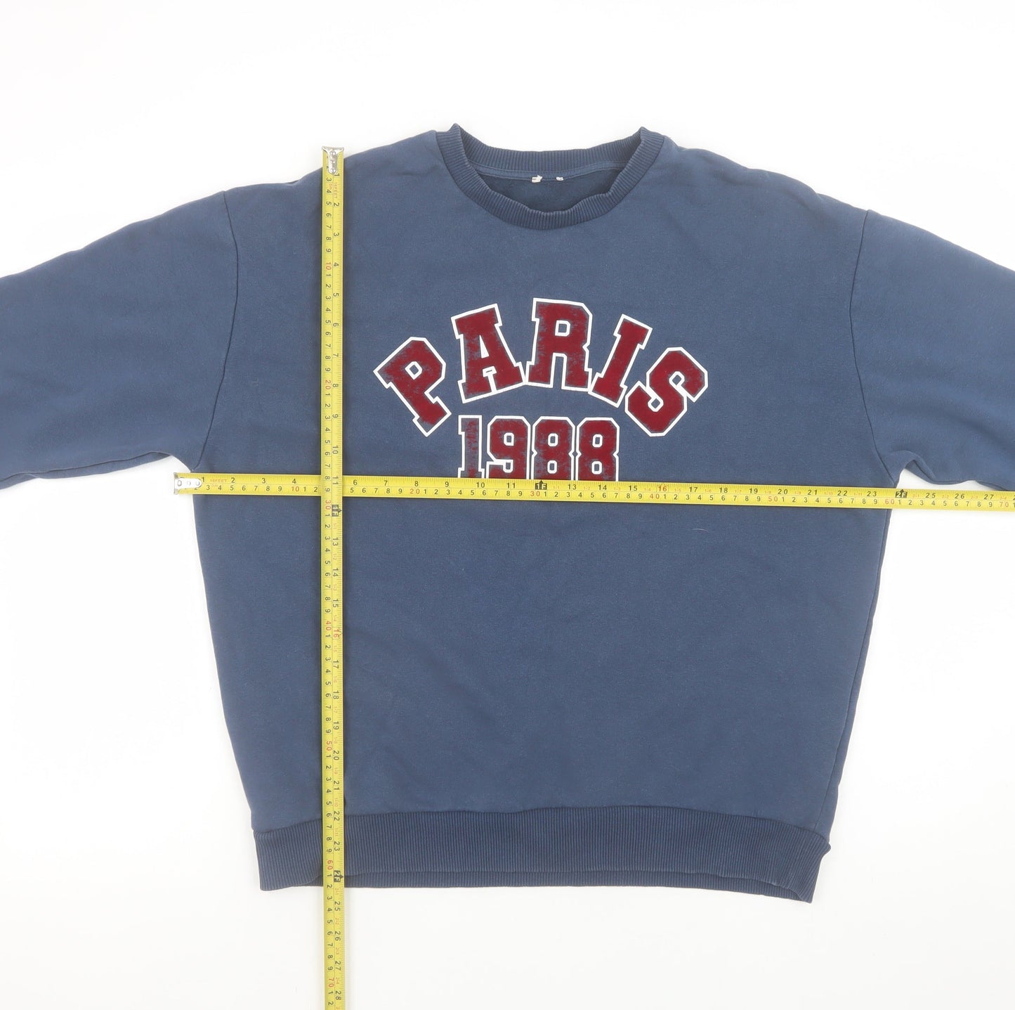 Mens UK Size S River Island Blue Pullover Sweatshirt