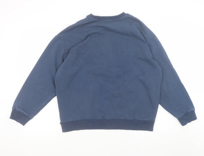 Mens UK Size S River Island Blue Pullover Sweatshirt