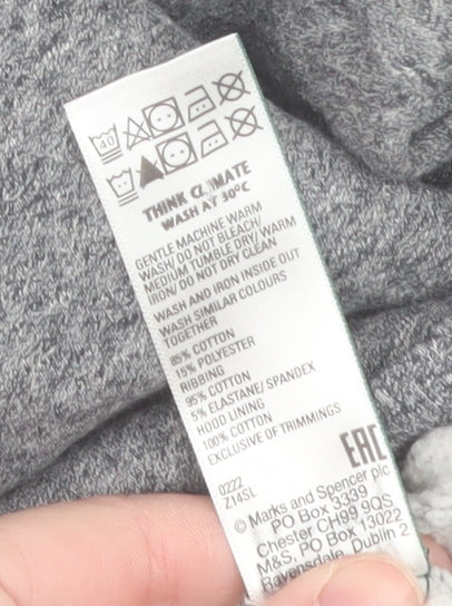 Boys UK Size 15-16 Years Marks and Spencer Grey Pullover Hoodie