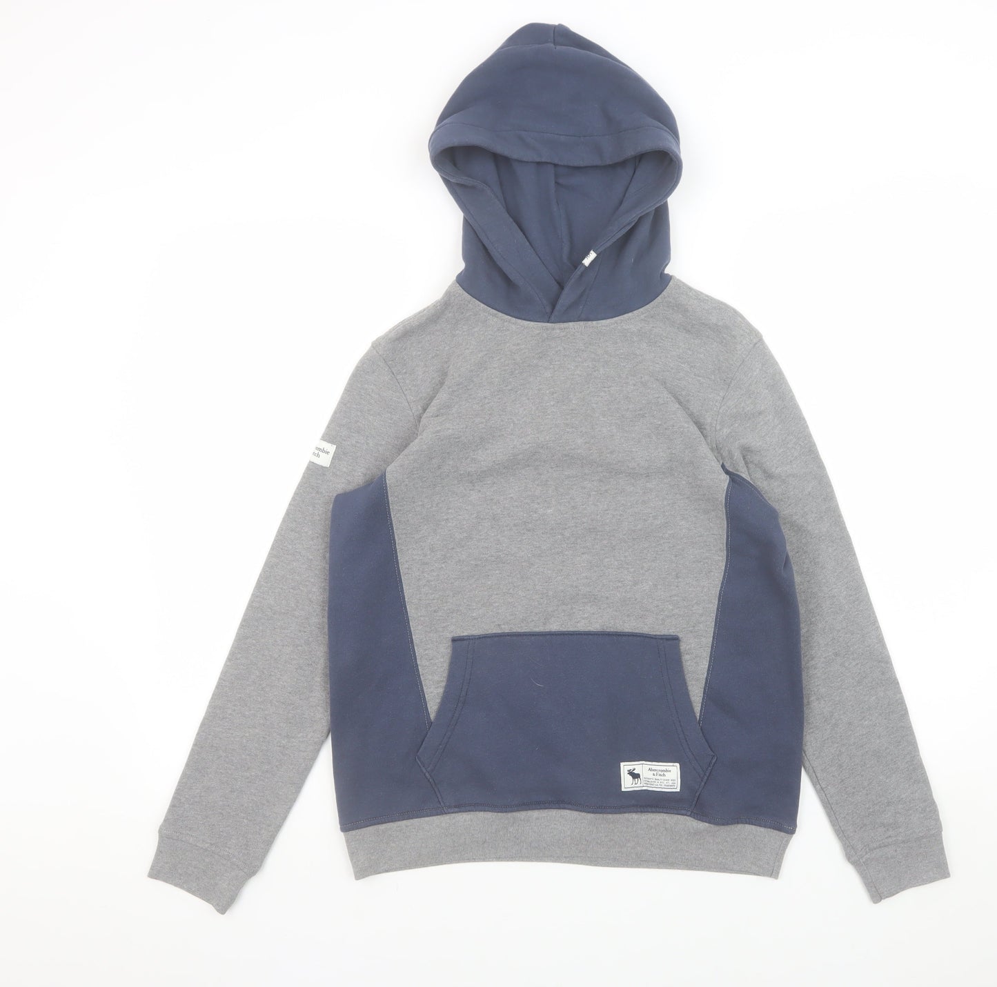 Boys UK Size 13-14 Years abercrombie kids Grey Pullover Hoodie