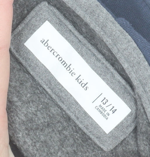 Boys UK Size 13-14 Years abercrombie kids Grey Pullover Hoodie