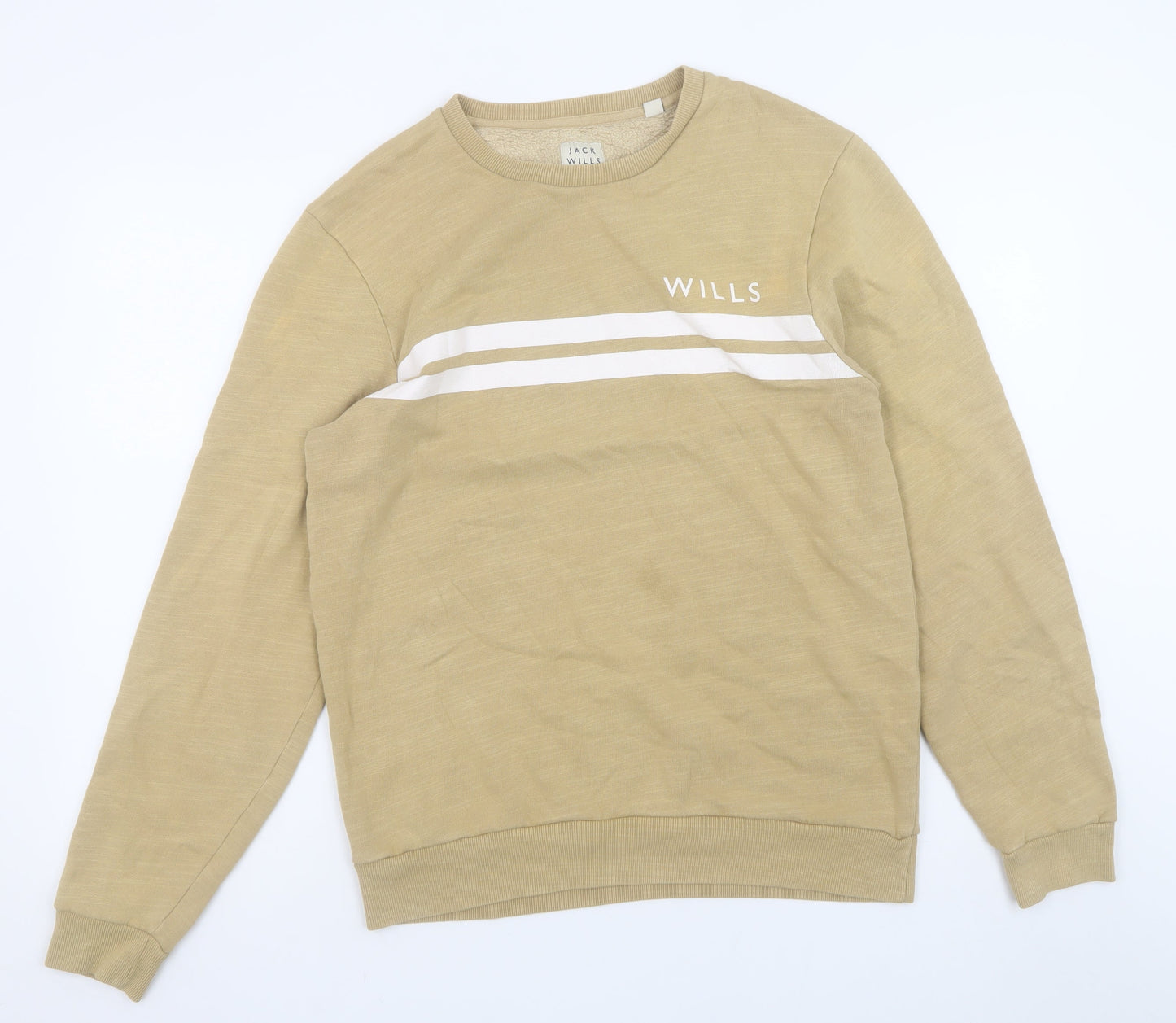 Mens UK Size M Jack Wills Beige Pullover Sweatshirt