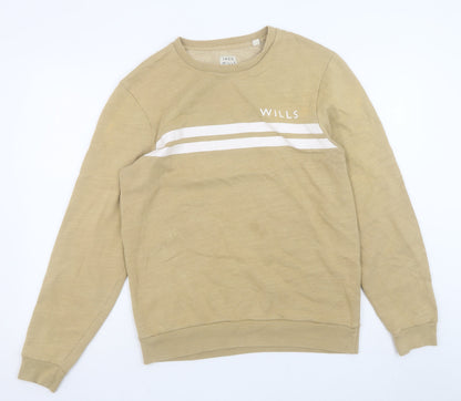 Mens UK Size M Jack Wills Beige Pullover Sweatshirt