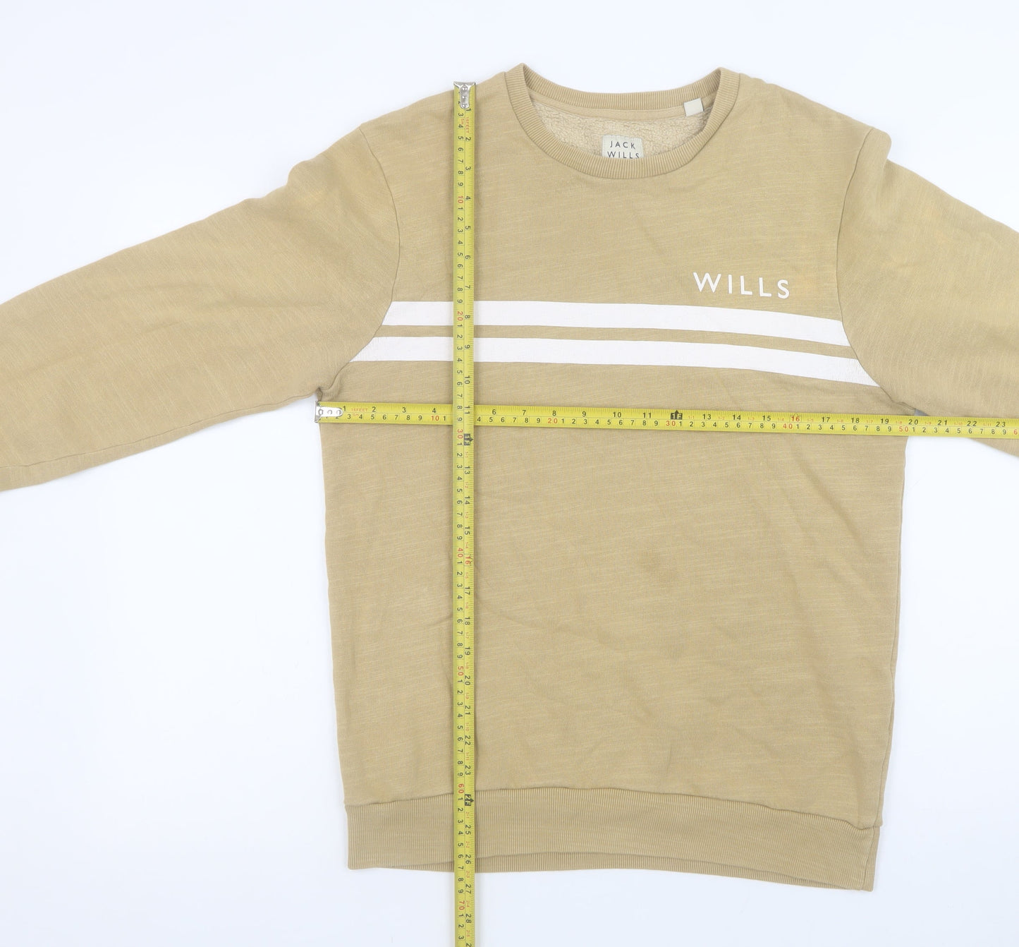 Mens UK Size M Jack Wills Beige Pullover Sweatshirt