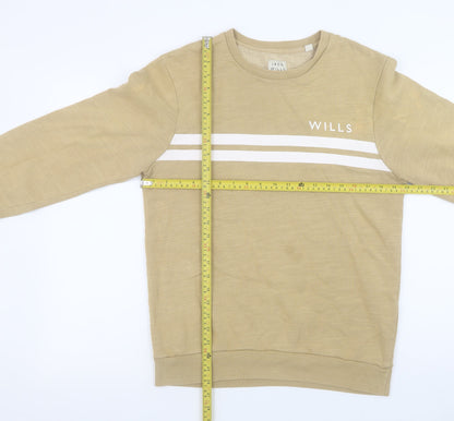 Mens UK Size M Jack Wills Beige Pullover Sweatshirt