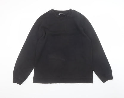 Womens UK Size L Zara Black Pullover Sweatshirt