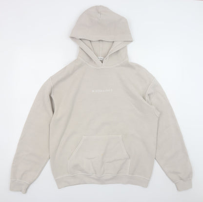 Womens UK Size S Missguided Beige Pullover Hoodie