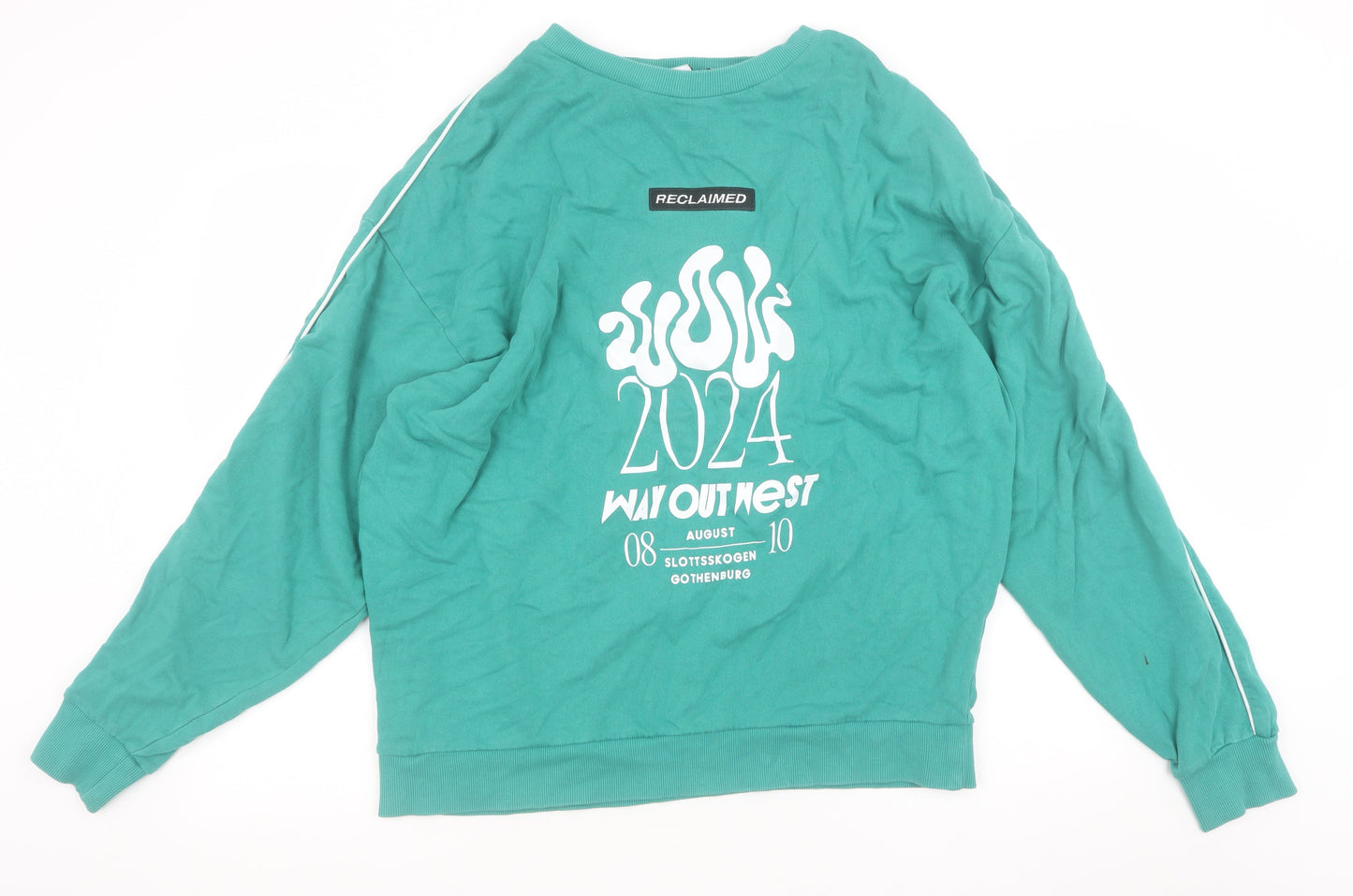 Womens UK Size M Reclaimed Vintage Green Pullover Sweatshirt