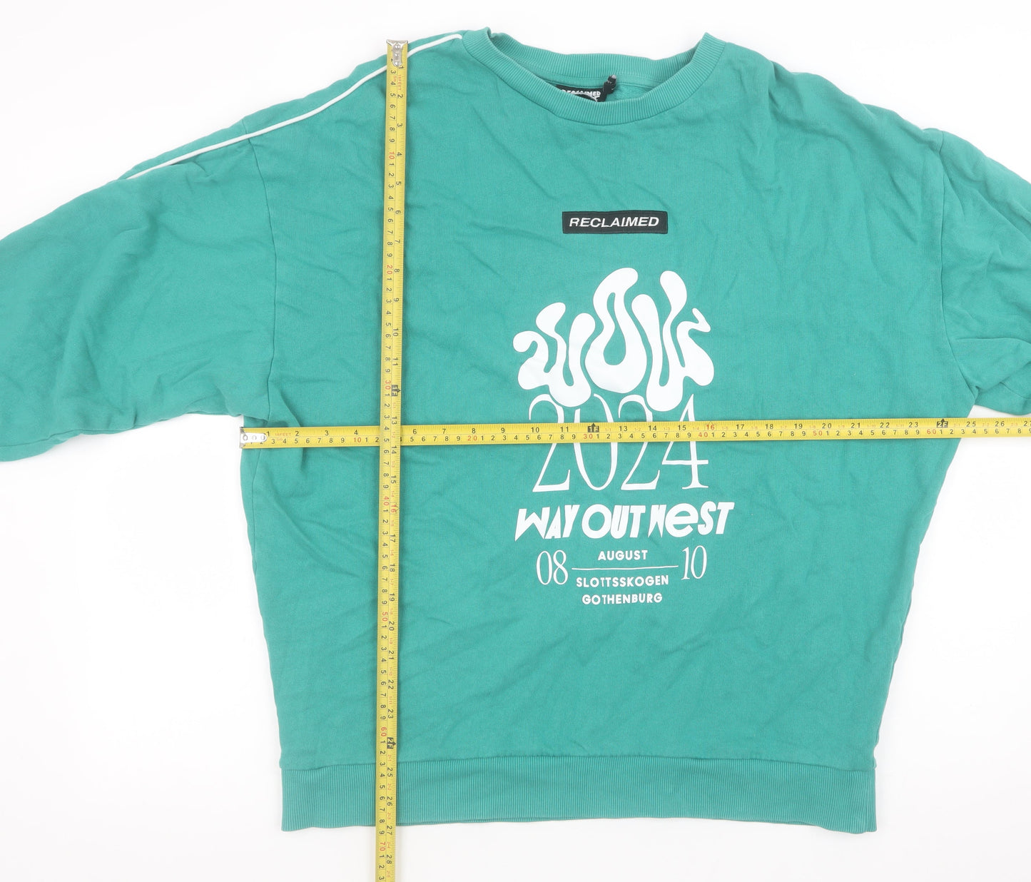 Womens UK Size M Reclaimed Vintage Green Pullover Sweatshirt