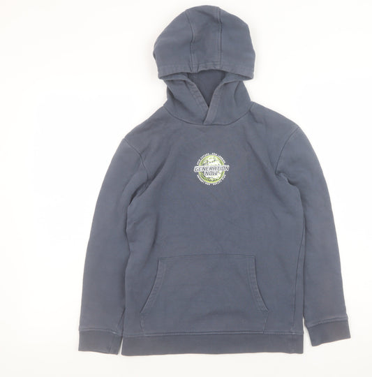 Boys UK Size 10-11 Years George Blue Pullover Hoodie
