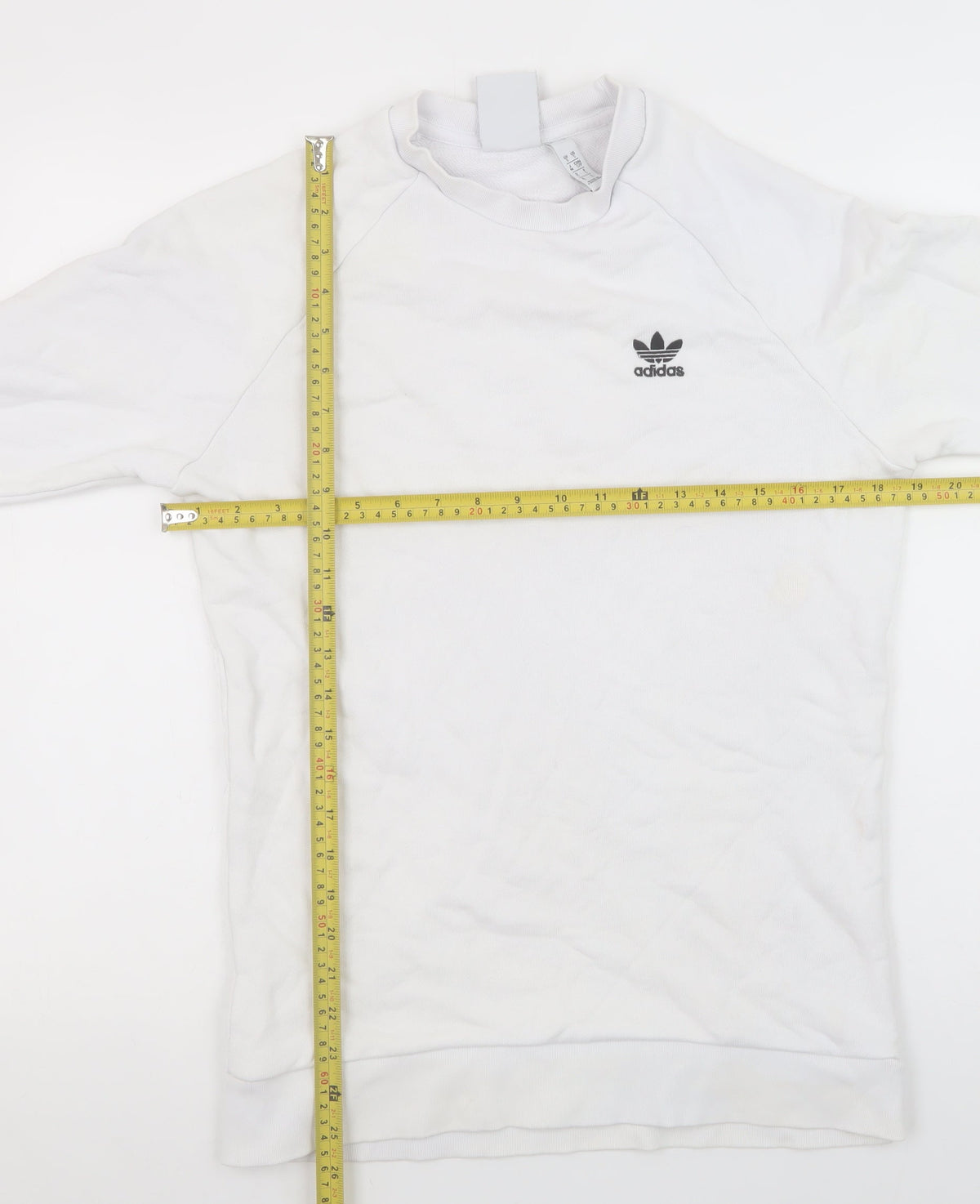 Mens UK Size S adidas White Pullover Sweatshirt