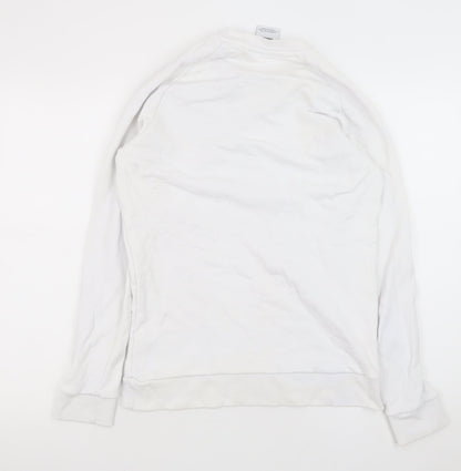 Mens UK Size S adidas White Pullover Sweatshirt