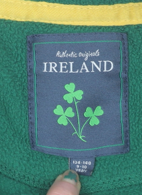 Ireland Boys Green Full Zip Fleece Sweatshirt 9-10 Years