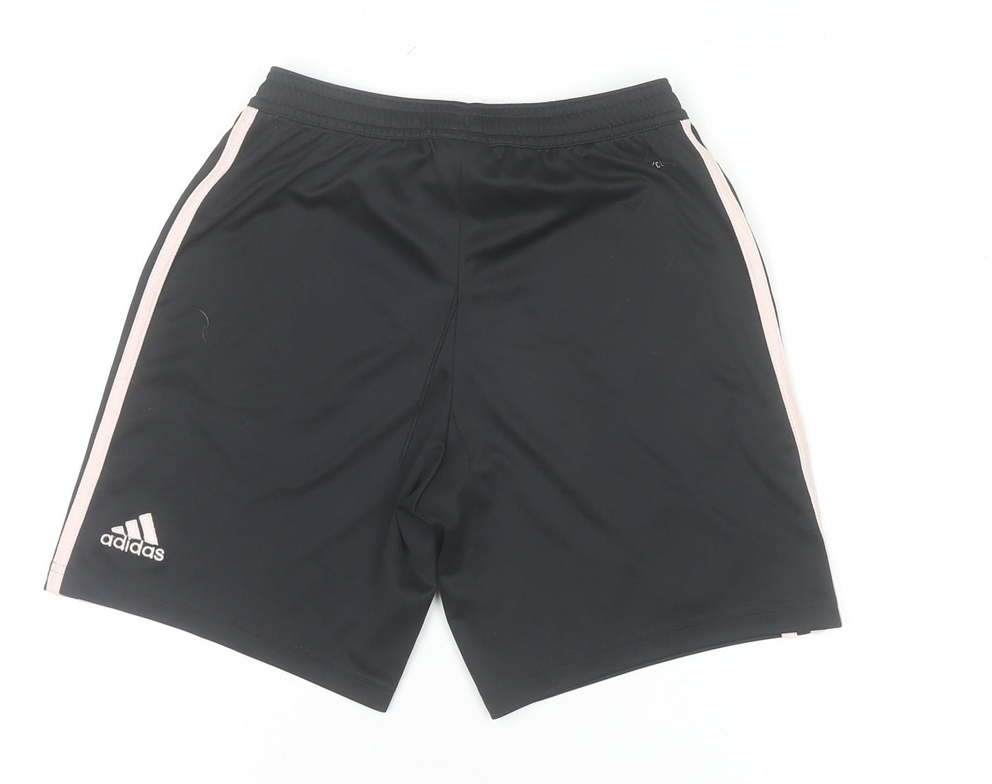 adidas Girls Black Football Shorts 11-12 Years Manchester United Activewear