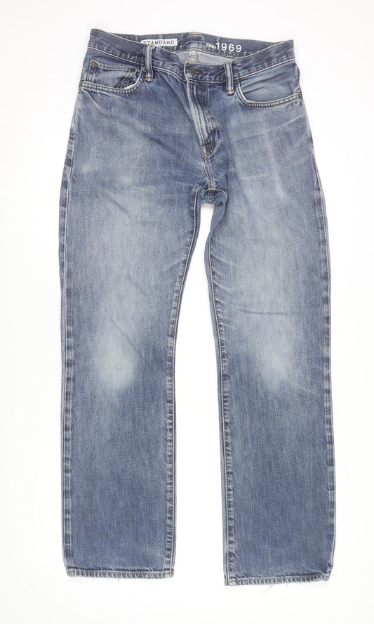 GAP 1969 Men's Blue Standard 31x32 Straight Denim Jeans