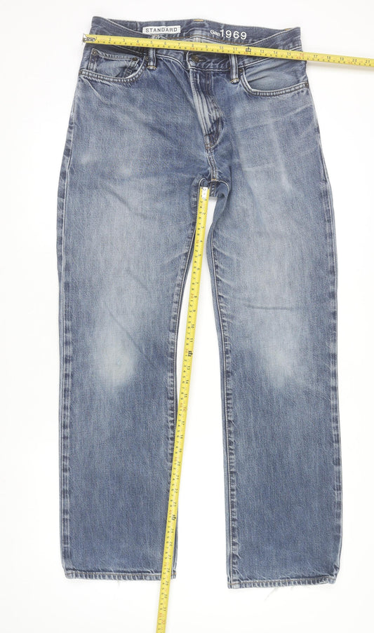 GAP 1969 Men's Blue Standard 31x32 Straight Denim Jeans