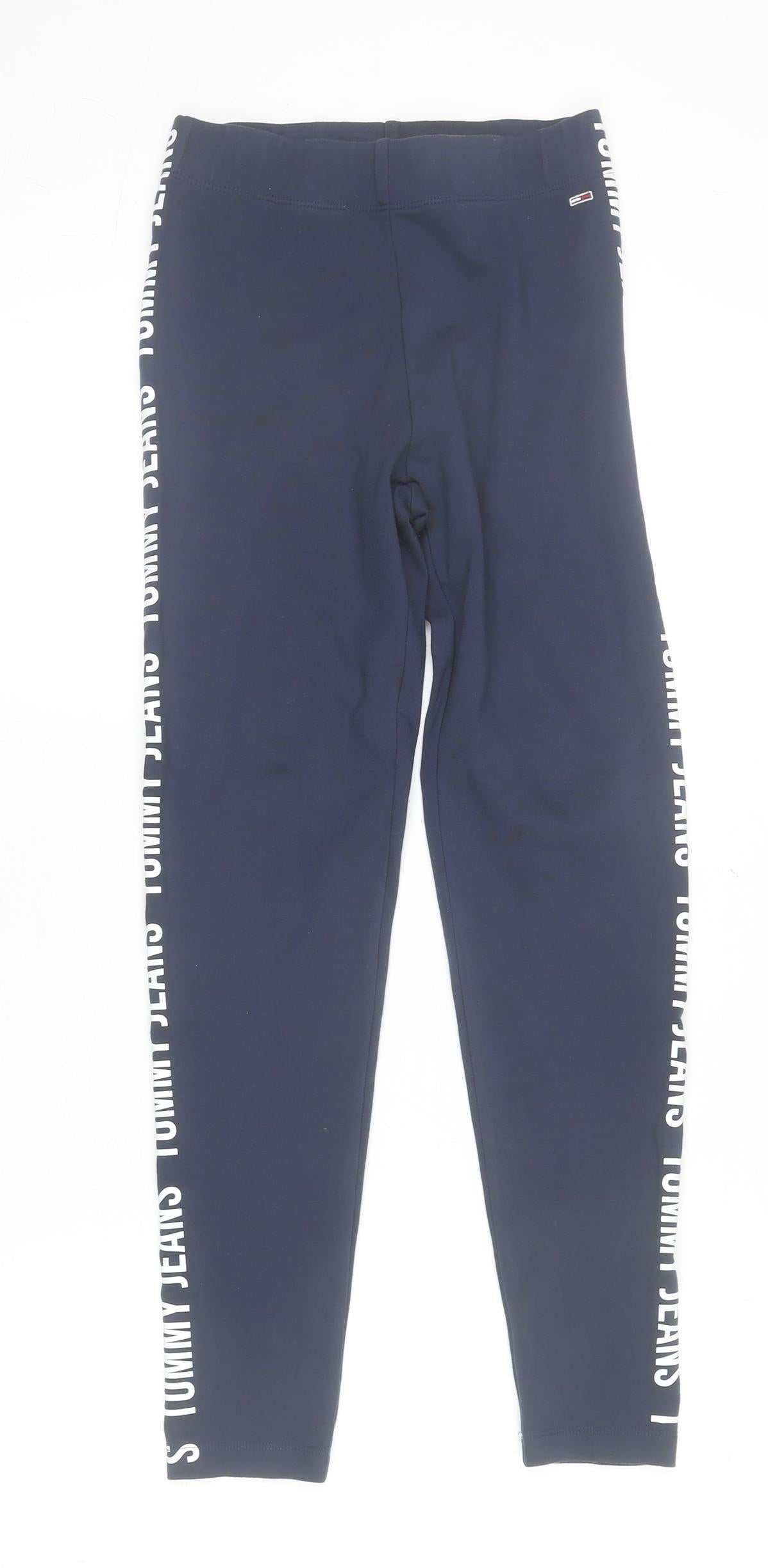 Womens UK Size XS Tommy Jeans Slim Fit Leggings Blue Leggings