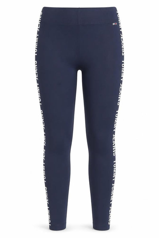 Womens UK Size XS Tommy Jeans Slim Fit Leggings Blue Leggings