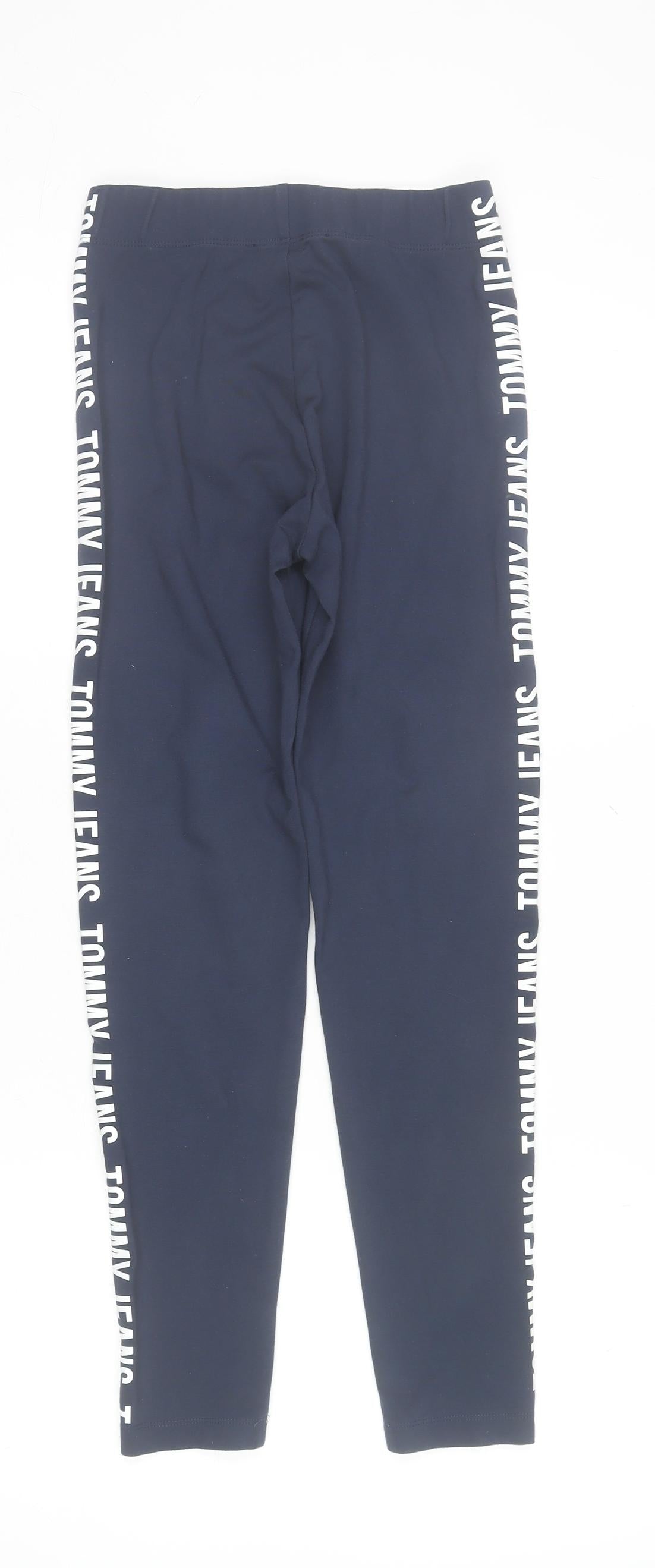 Womens UK Size XS Tommy Jeans Slim Fit Leggings Blue Leggings