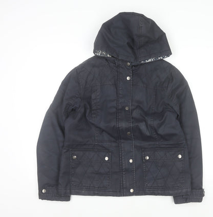 Womens UK Size 14 Dorothy Perkins Black Quilted Coat