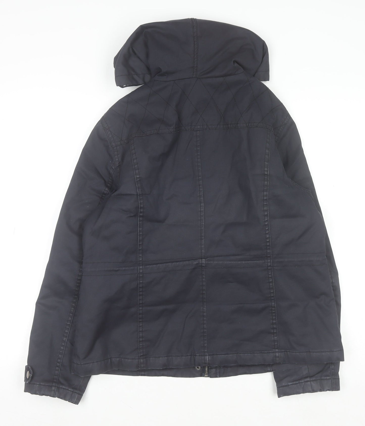 Womens UK Size 14 Dorothy Perkins Black Quilted Coat