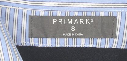 Womens UK Size S Primark Blue Layered Button-Up