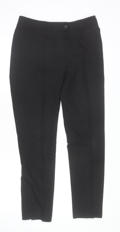 Womens UK Size 10 LERROS Regular Fit Business Casual Formal Workwear Black Trous