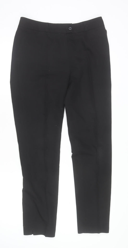Womens UK Size 10 LERROS Regular Fit Business Casual Formal Workwear Black Trous