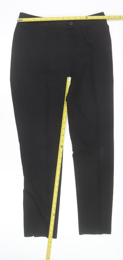 Womens UK Size 10 LERROS Regular Fit Business Casual Formal Workwear Black Trous