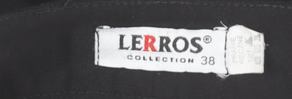 Womens UK Size 10 LERROS Regular Fit Business Casual Formal Workwear Black Trous