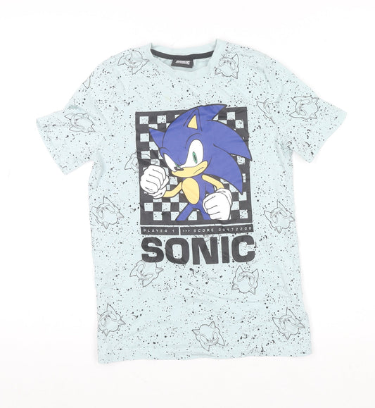 Boys UK Size 9-10 Years F&F Blue Basic T-Shirt
